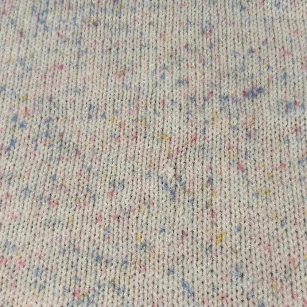 Handmade Knit Baby Blanket and 6 Matching Beanies Set Pastel Confetti Speckle